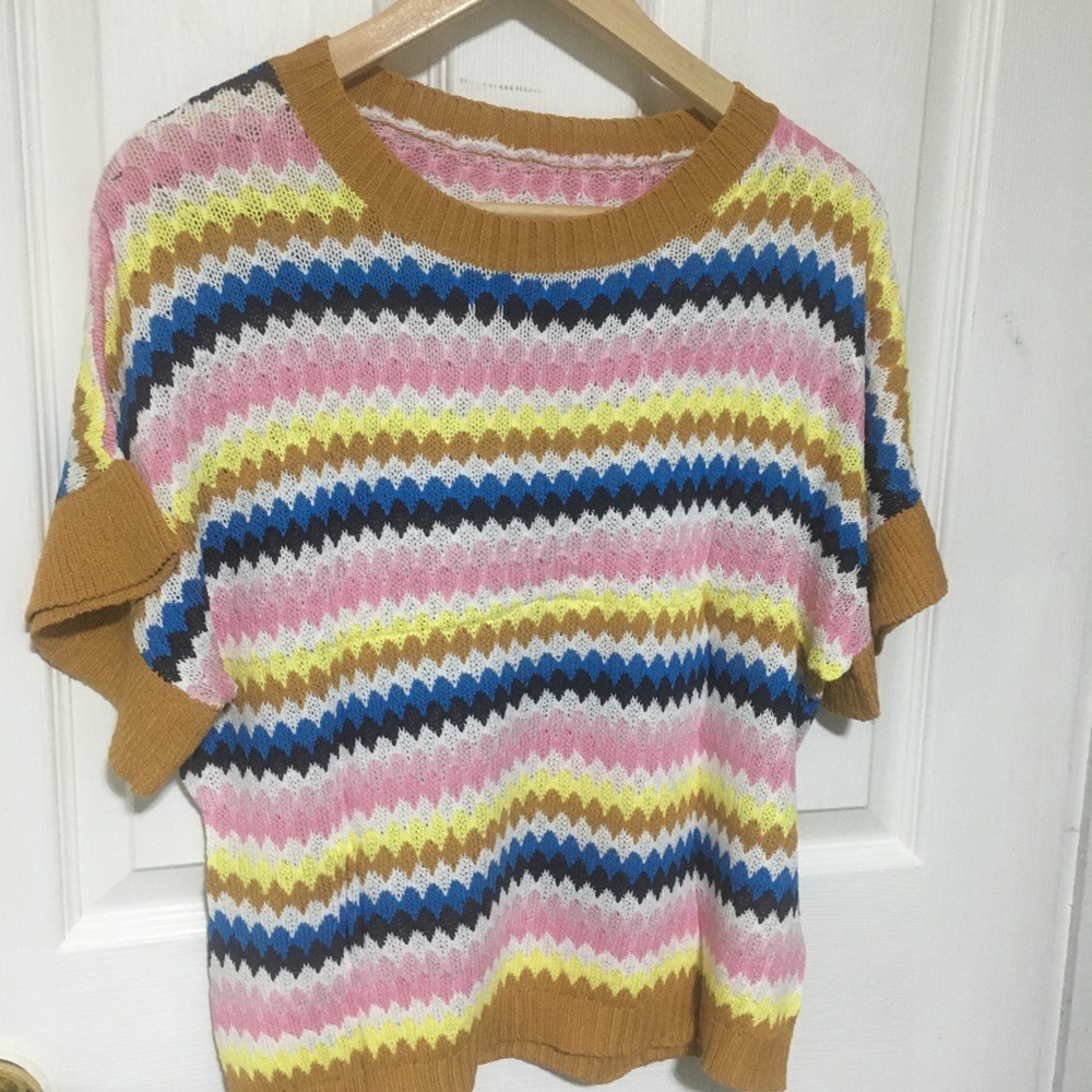 Colorful Chevron Knit Sweater